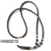 Horn Shape Hematite Beads Strands Necklace 18inch